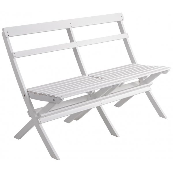 Hagebenk utend�rs sofa i tre 130 cm hvit sittebenk utend�rs