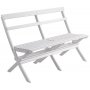 Hagebenk utend�rs sofa i tre 130 cm hvit sittebenk utend�rs