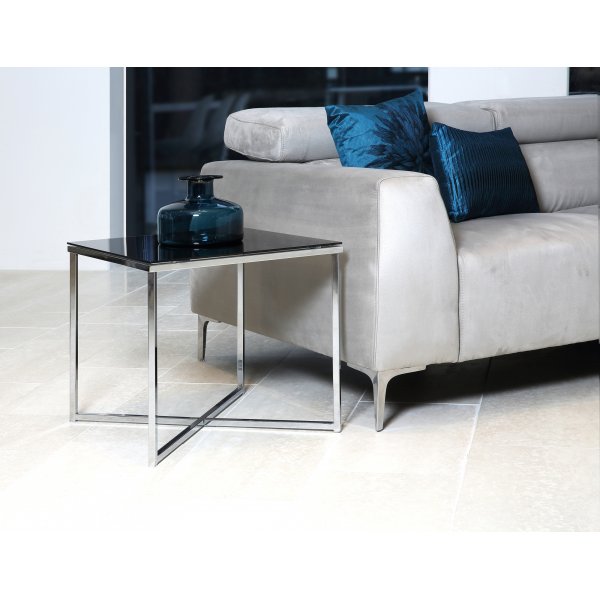 Kryssbord 50 cm - Krom/svart