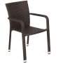 Spisegruppe Sumba bord + 4 stoler - Brun melert