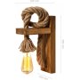 Vegglampe med tau og tre
