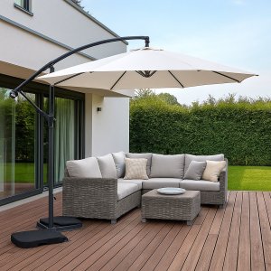 Hengende parasoll - Mallorca | Ø350 cm | Hvit Hengende parasoll - Mallorca | Ø350 cm | Hvit