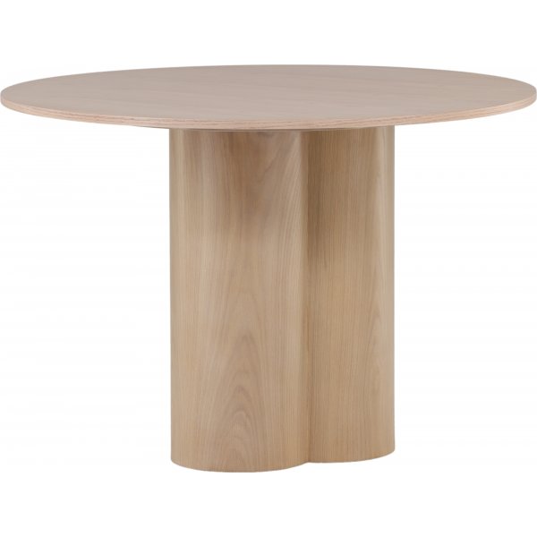 Spisebord rundt 110 cm hvitvasket - Olivia Spisebord rundt 110 cm hvitvasket - Olivia