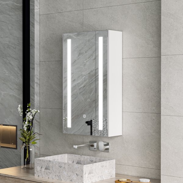 Speilskap - Padova | Myktlukkende dr | LED-belysning