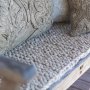 Truls sittepute 35 x 120 cm - Lys gr� Melange