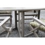 Spisegruppe Salt gr teak: Klaffbord inkl. 4 stk. Salt karmstoler i gr teak