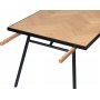 Fiskebein tilleggsbrett 45 x 90 cm - Sort / Eik