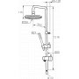 Mora Inxx Shower System S5 - Med tak og hnddusj