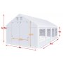 Partytelt i PVC - 4 x 8 m