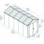 Canopia Rubicon Ultra Durable Redskapsbod 7 m² - Mørkegrå Canopia Rubicon Ultra Durable Redskapsbod 7 m² - Mørkegrå
