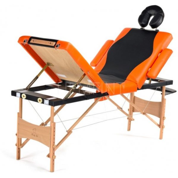 Massasjebenk med treben - 4 soner - Tofarget