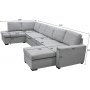 U-formet sofa med oppbevaring 367 cm grå U-formet sofa med oppbevaring 367 cm grå