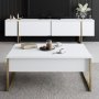Lux sofabord 90 x 60 cm - Hvit/gull Lux sofabord 90 x 60 cm - Hvit/gull