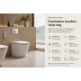 Smart gulvstående toalett | Oppvarmet sete | Bidetfunksjon | Bluetooth- og appkontroll | Hvit Smart gulvstående toalett | Oppvarmet sete | Bidetfunksjon | Bluetooth- og appkontroll | Hvit