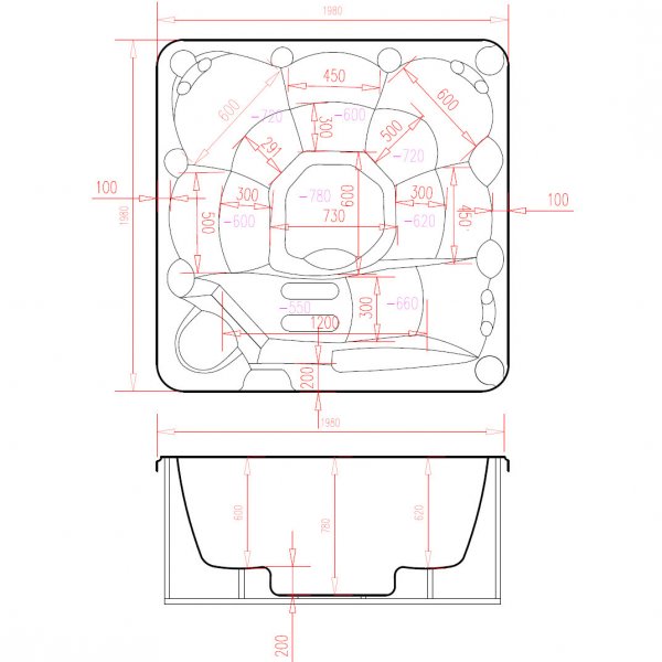 Badestamp Poseidon Blackline - 5-6 personer Badestamp Poseidon Blackline - 5-6 personer