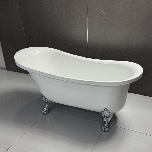 Frittst�ende Kapolei badekar med klof�tter 170 � 75 cm