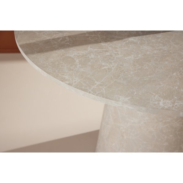 Spisebord Ø120 cm - Beige marmor - Lanzo Spisebord Ø120 cm - Beige marmor - Lanzo