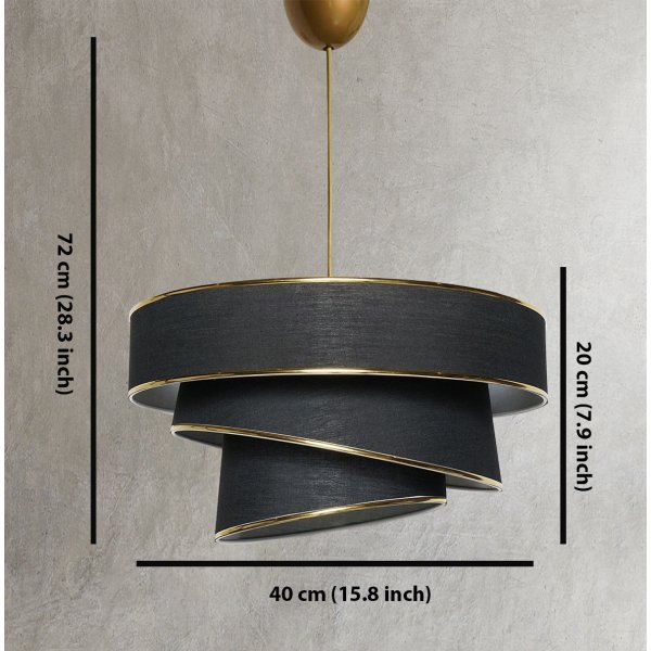 Couper taklampe - Svart/gull Couper taklampe - Svart/gull