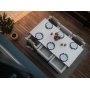 Spisegruppe 6 stoler + bord 215 cm + gr�/svart utend�rs spisegruppe + M�belpleie