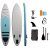 SUP-padlebrett 320 cm svart/bl� | Oppbl�sbart st�-opp-padlebrett med tilbeh�r