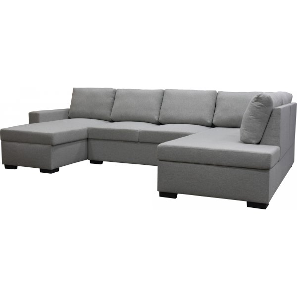 U-sofa Solna med oppbevaring - 309 cm - lys grå U-sofa Solna med oppbevaring - 309 cm - lys grå
