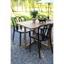 Spisegruppe Salt teak: Klaffbord i teak inkl. 4 stk. Thornet karmstoler