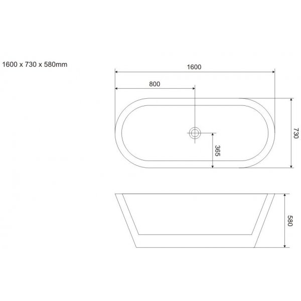Badekar Osticoni - 160 cm Badekar Osticoni - 160 cm