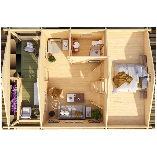 Feriehus Signe B - 38,3 m² Feriehus Signe B - 38,3 m²