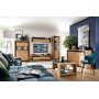 Manilla sofabord 70 x 70 cm - Eik/svart (H�yglans)