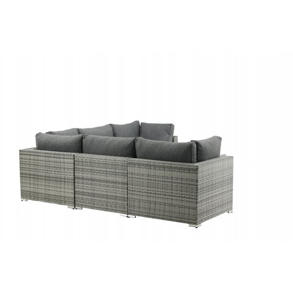 Loungegruppe gr� hj�rnesofa i kunstrotting - Amazon