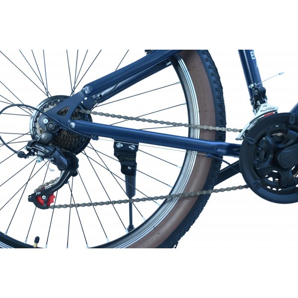 Terrengsykkel 27,5 tommers stålramme 21 gir mørkeblå Terrengsykkel 27,5 tommers stålramme 21 gir mørkeblå