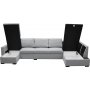 U-sofa Solna XL med oppbevaring - 367 cm - lys grå U-sofa Solna XL med oppbevaring - 367 cm - lys grå