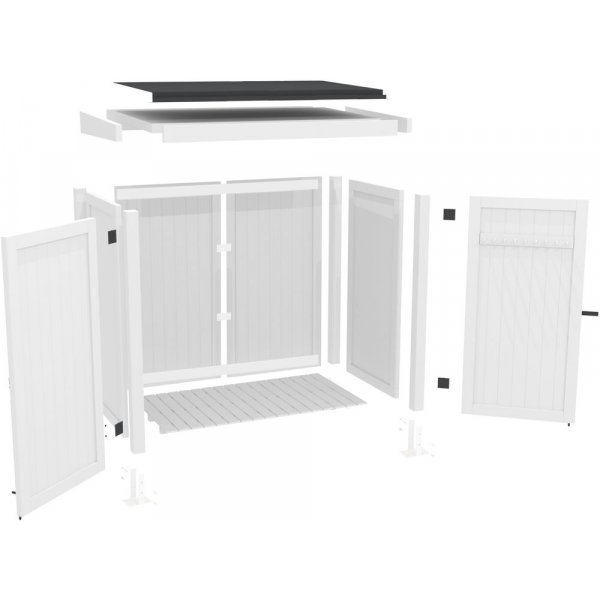 Modular Garden Vedbod 1,8m - Hvitlakkert