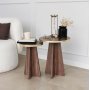 Sjampinjong sidebordsett �30/40 cm - Gull/valn�tt