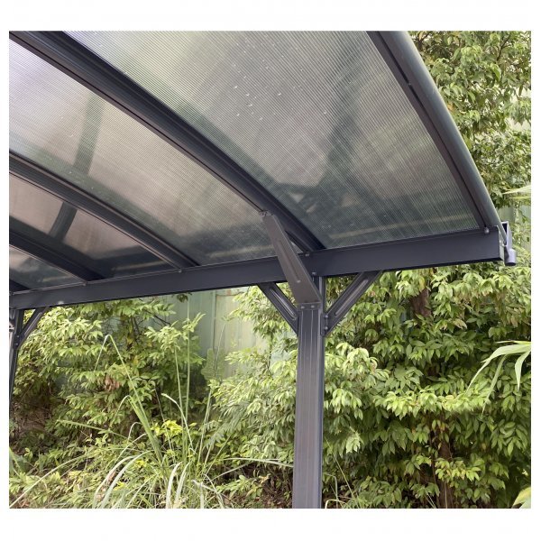 Carportsett 15 m² aluminium 505x303 cm kanalplasttak Carportsett 15 m² aluminium 505x303 cm kanalplasttak