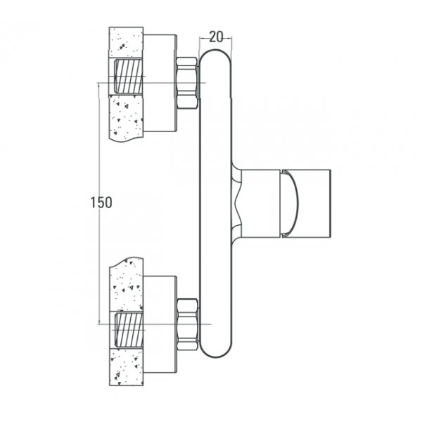 Chaber dusjbatteri - Krom Chaber dusjbatteri - Krom