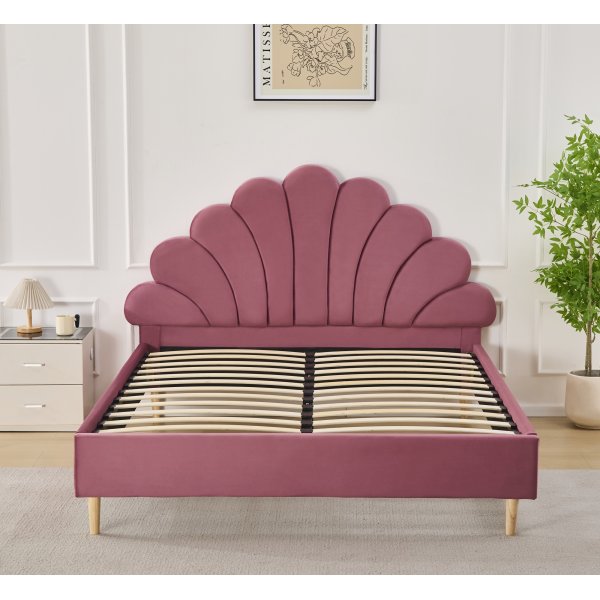 Sengeramme 160 x 200 cm - Rosa fl�yel - Saga