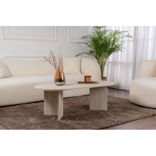 Salongbord Sable Travertin - 119 x 60 cm Salongbord Sable Travertin - 119 x 60 cm