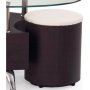 M�tebord med krakker 120 x 65 cm - Wenge