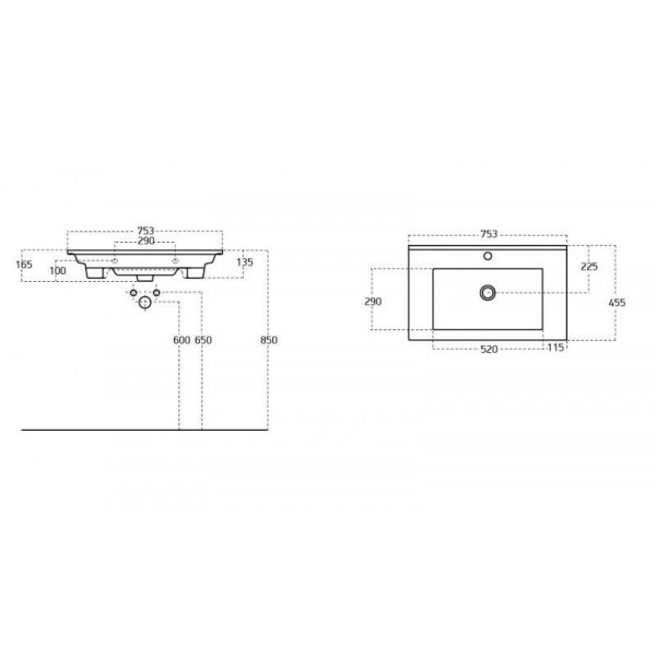 Møbelpakke Sorrento 75 - Naturfarget med speil- & sideskap Møbelpakke Sorrento 75 - Naturfarget med speil- & sideskap