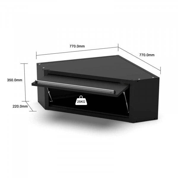 Hjørnemodul for garasjeoppbevaring 850x2025 mm | Svart og grå Hjørnemodul for garasjeoppbevaring 850x2025 mm | Svart og grå