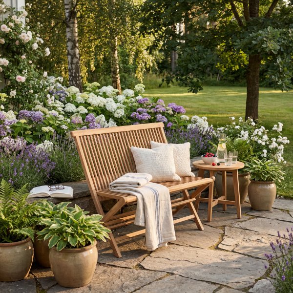 Hagesofa sammenleggbar teak 100 cm - Saltö Hagesofa sammenleggbar teak 100 cm - Saltö