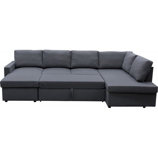 Sovesofa U-modell m�rkegr� - T�rn�