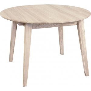Spisebord Genova uttrekkbart �110-160x110 cm hvitvasket eik