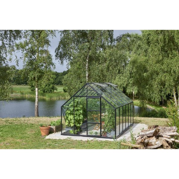 Drivhus Universal - Antracit med herdet glass 9,9 m² Drivhus Universal - Antracit med herdet glass 9,9 m²