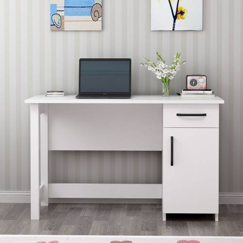 Naturlig skrivebord 120 x 60 cm - Hvit Naturlig skrivebord 120 x 60 cm - Hvit