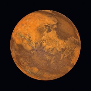 Glassmaleri - Planeten Mars - 80x80 cm