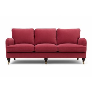 Howard Malaga Curved 3-seters sofa - Mørk bringebærrød Howard Malaga Curved 3-seters sofa - Mørk bringebærrød