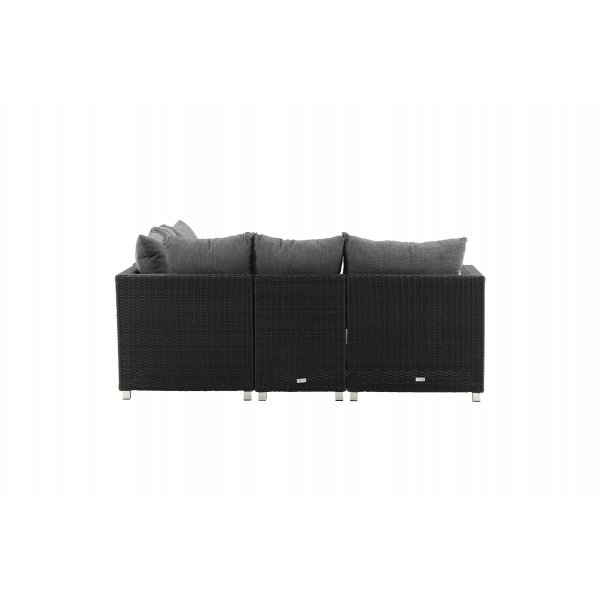 Loungesett Svart/Gr� puter 200x200 - Vamos