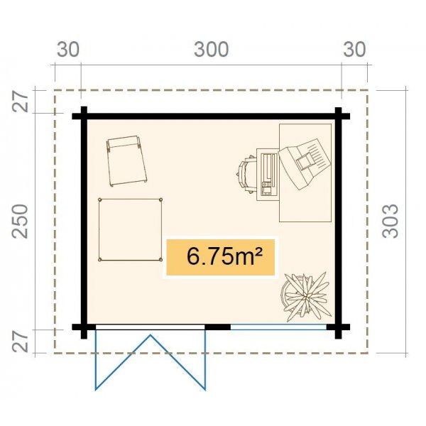 Anneks Anders C - 9,7 m² Anneks Anders C - 9,7 m²